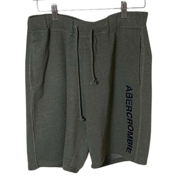 Abercrombie & Fitch Green Fleece Shorts, L - Picture 1 of 6